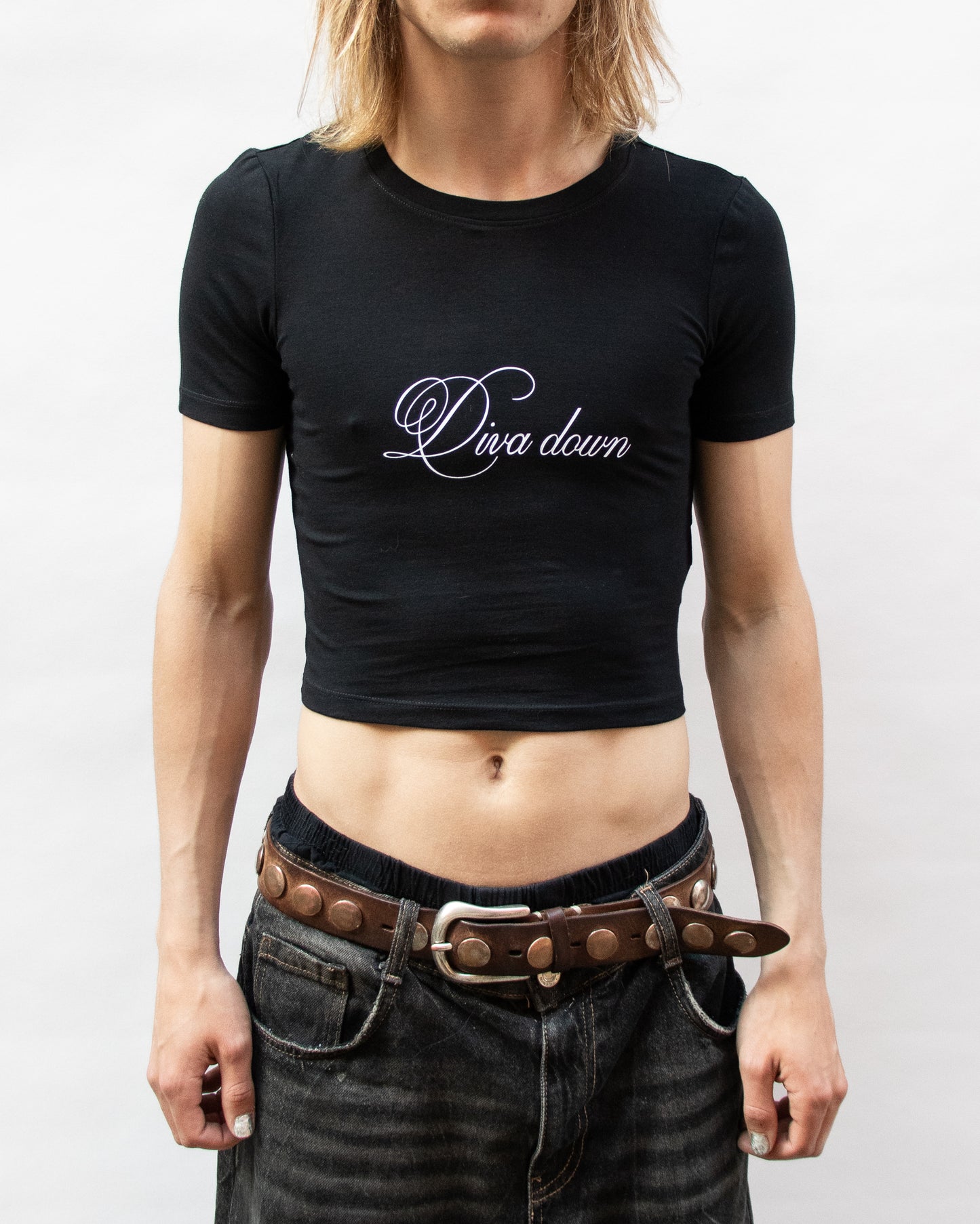 DIVA DOWN CROPPED T-SHIRT