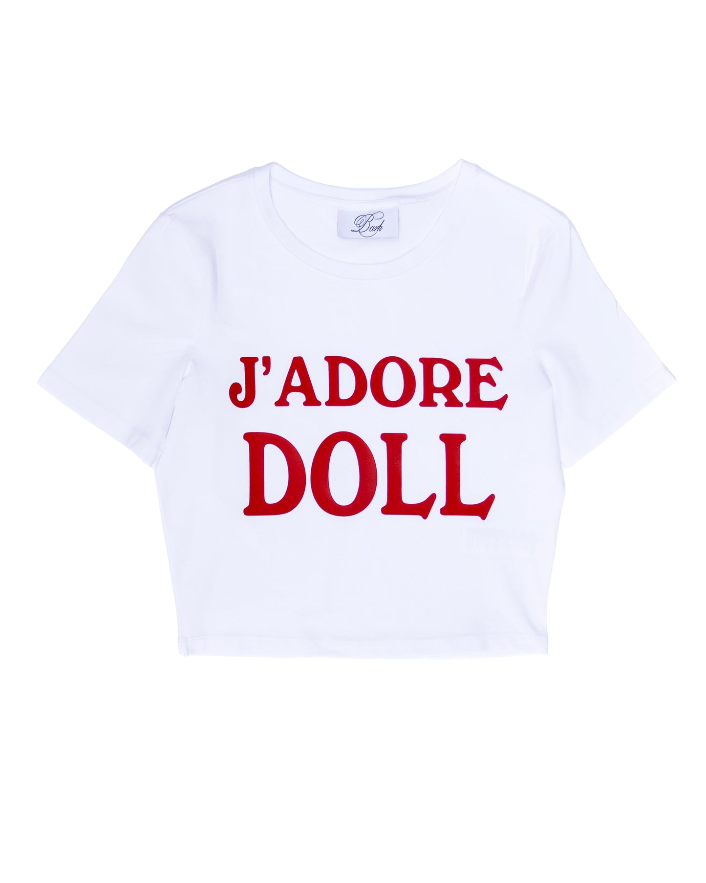 RED FOR LOVE DOLL CROPPED T-SHIRT