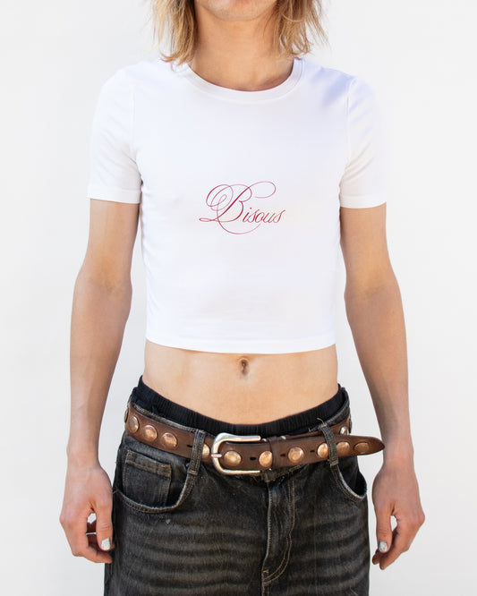 BISOUS CROPPED T-SHIRT