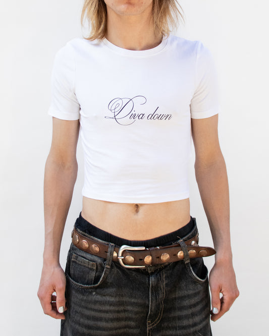 DIVA DOWN CROPPED T-SHIRT