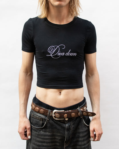 DIVA DOWN CROPPED T-SHIRT