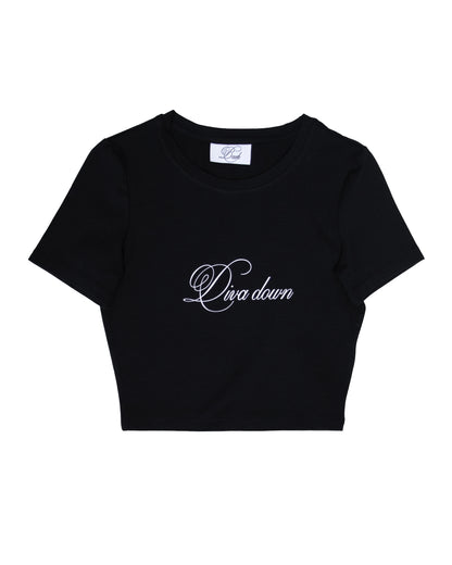 DIVA DOWN CROPPED T-SHIRT