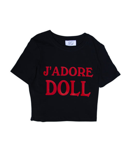RED FOR LOVE DOLL CROPPED T-SHIRT